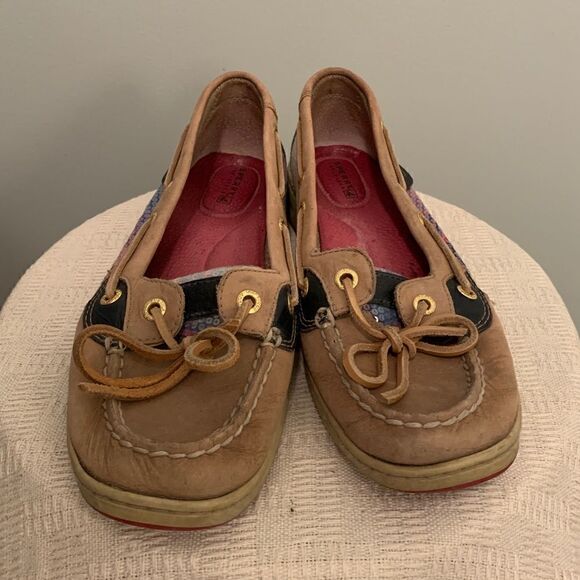 Sparkly Plaid Sperry Top-Sider Angelfish Boat Shoe - Picture 2 of 9